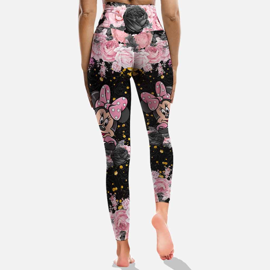 Black Pink Mouse Ears - Personalized Hoodie and Leggings