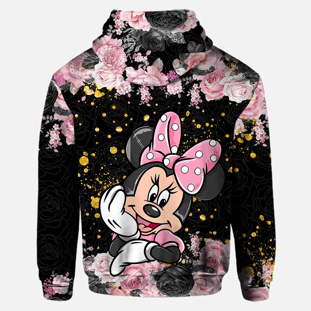 Black Pink Mouse Ears - Personalized Hoodie and Leggings