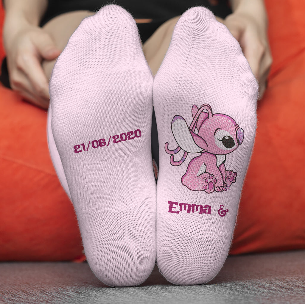 Cute Couple - Personalized Ohana Socks