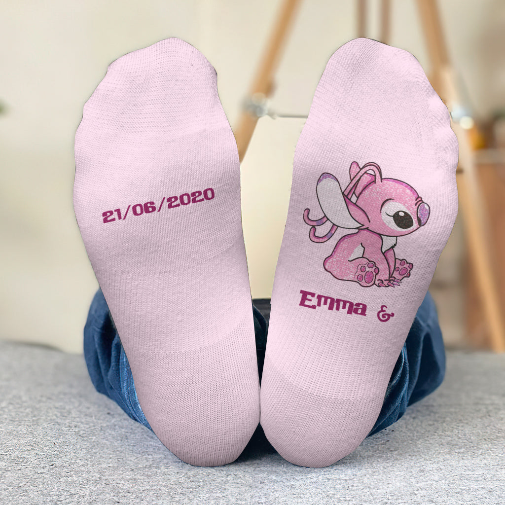 Cute Couple - Personalized Ohana Socks