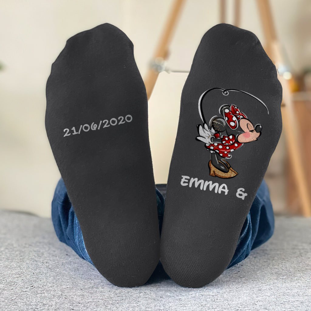 Mouse Ears Couple - Personalized Mouse Socks