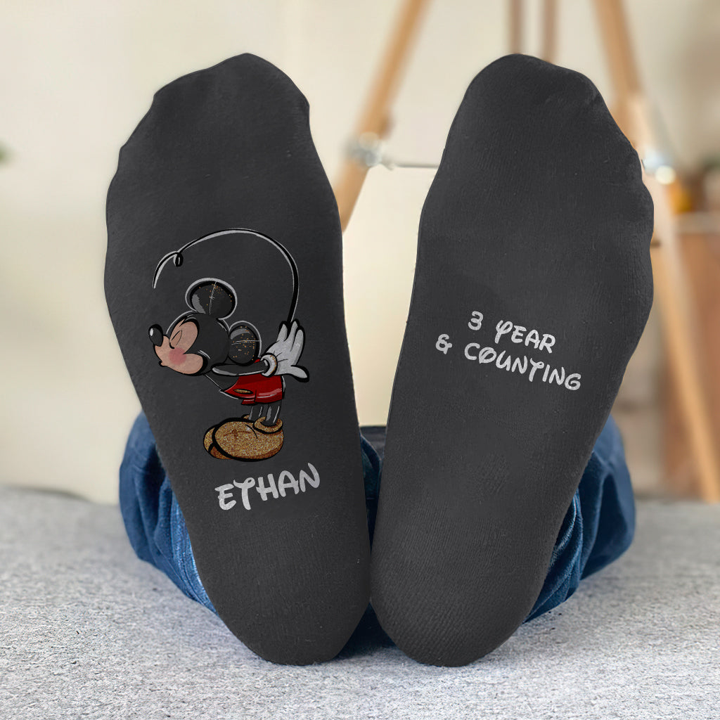 Mouse Ears Couple - Personalized Mouse Socks