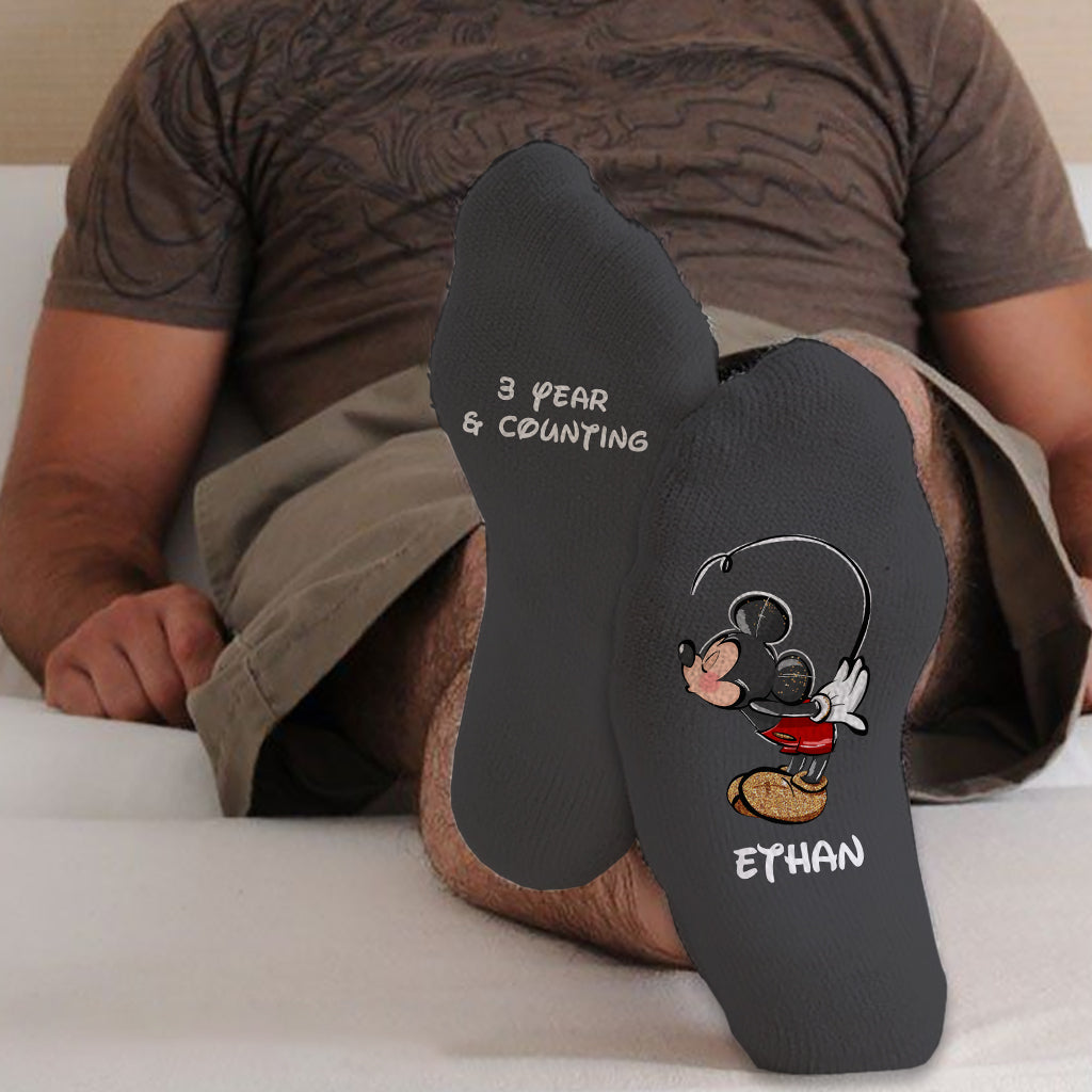 Mouse Ears Couple - Personalized Mouse Socks