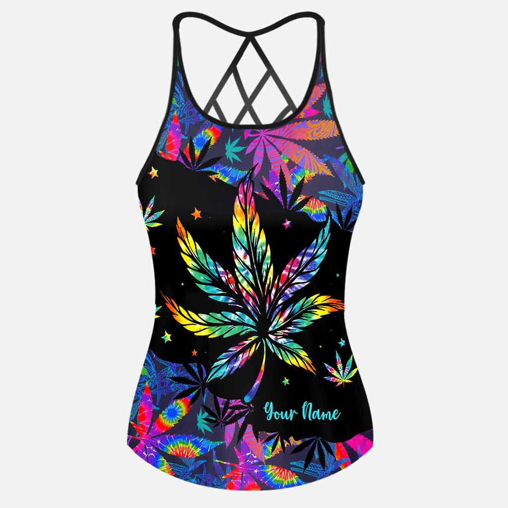 High Life - Personalized Weed Cross Tank Top and Women Shorts