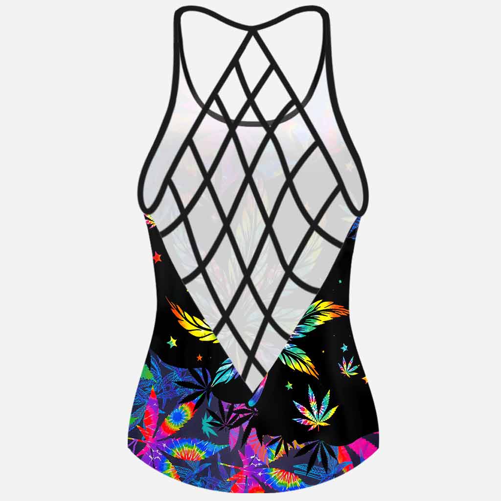 High Life - Personalized Weed Cross Tank Top and Women Shorts