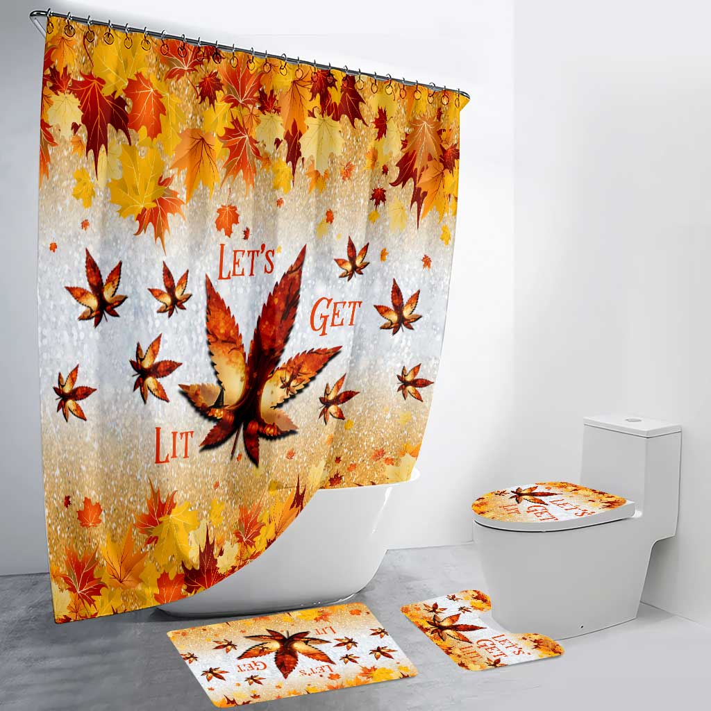 It's The Most Wonderful Time - Weed Bathroom Curtain & Mats Set