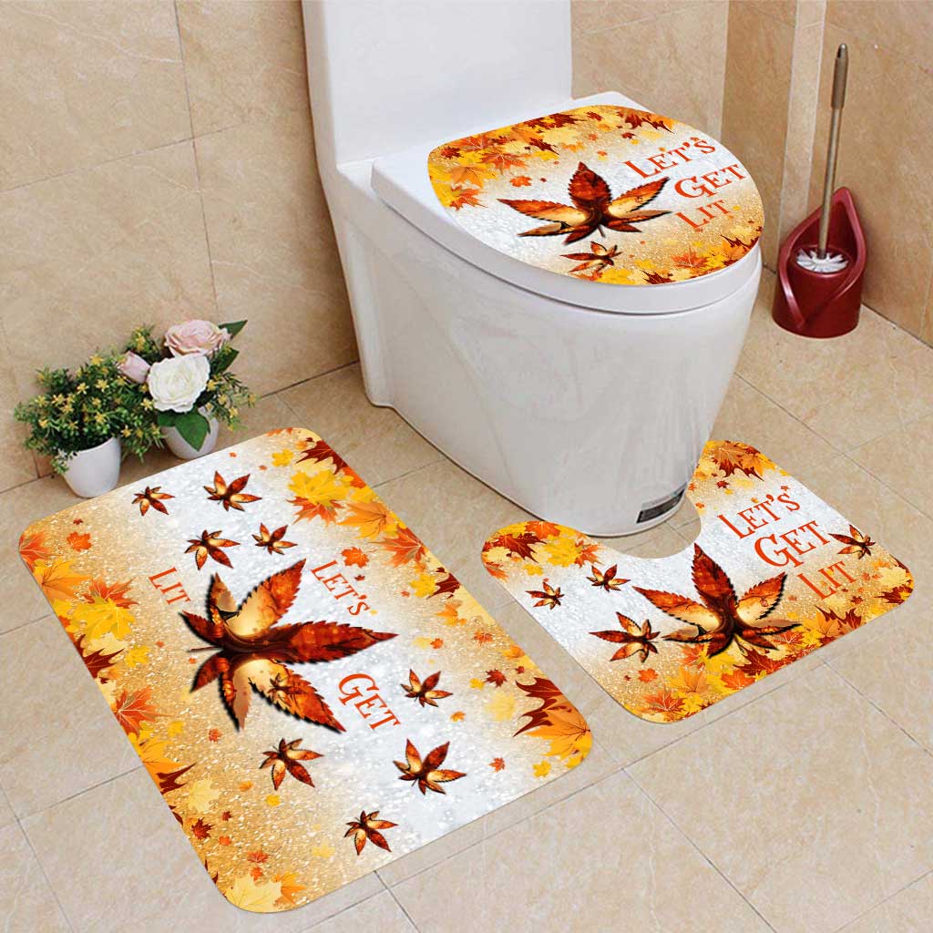 It's The Most Wonderful Time - Weed Bathroom Curtain & Mats Set