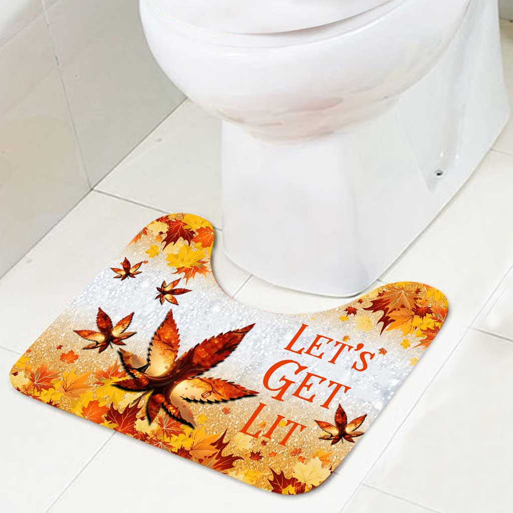 It's The Most Wonderful Time - Weed Bathroom Curtain & Mats Set