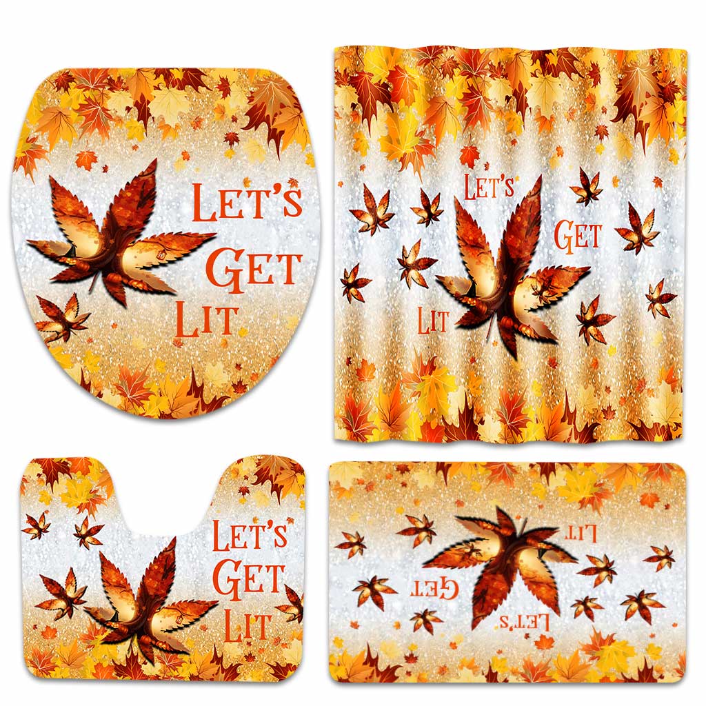 It's The Most Wonderful Time - Weed Bathroom Curtain & Mats Set