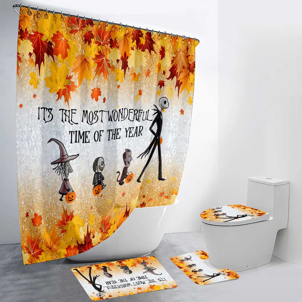 It's The Most Wonderful Time - Nightmare Bathroom Curtain & Mats Set