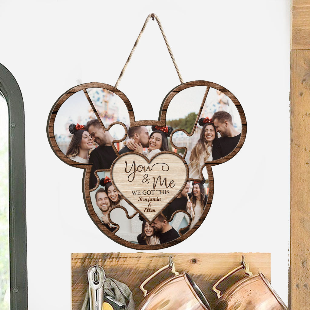 We Got This - Personalized Couple Mouse Wood Sign