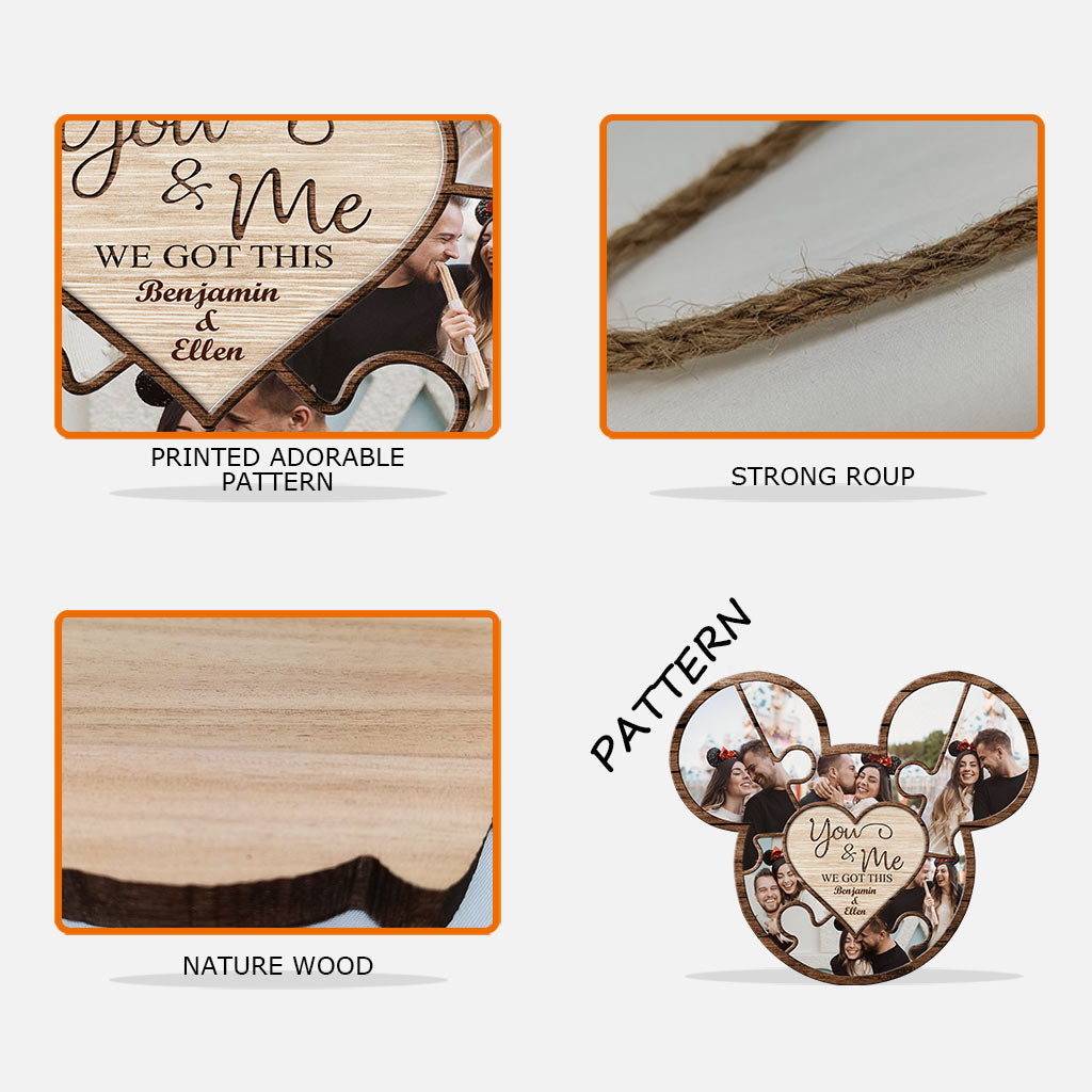 We Got This - Personalized Couple Mouse Wood Sign