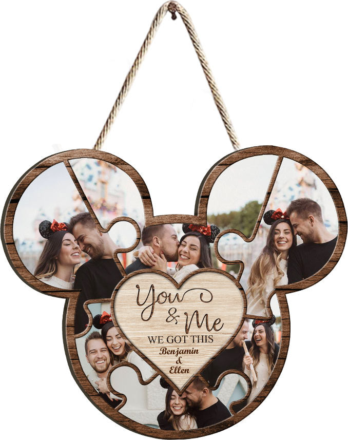 We Got This - Personalized Couple Mouse Wood Sign