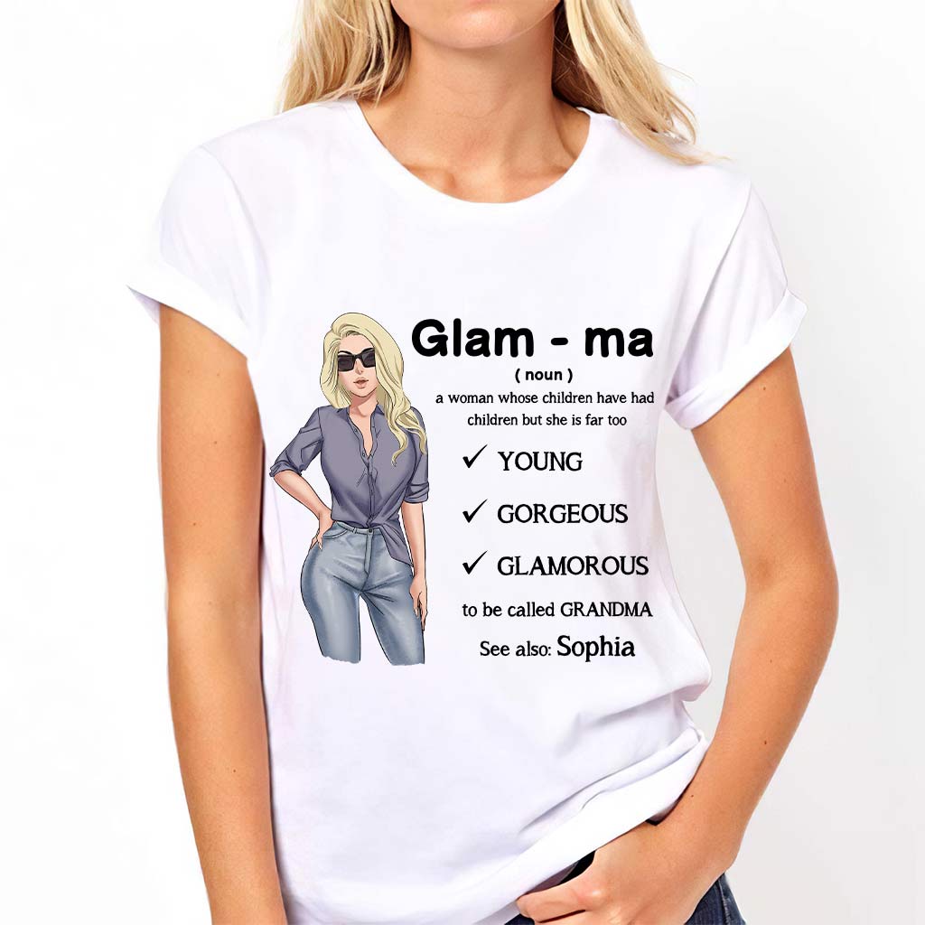 Glamma - Personalized Grandma T-shirt and Hoodie