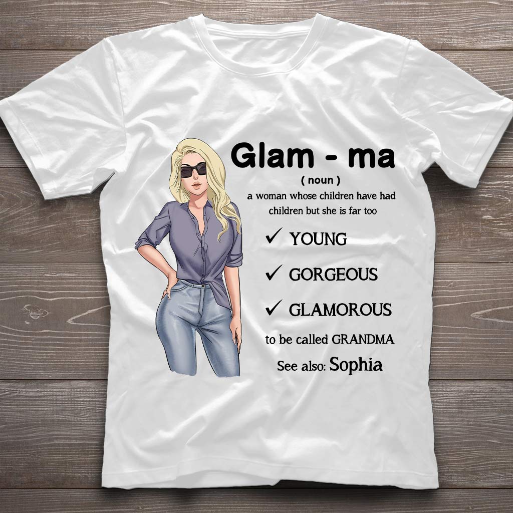 Glamma - Personalized Grandma T-shirt and Hoodie