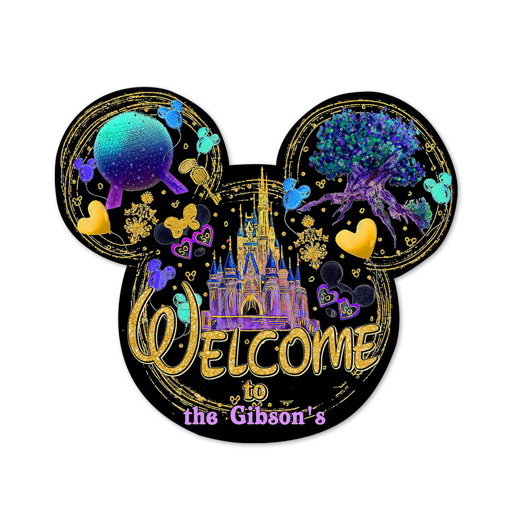 Welcome To Our Home - Personalized Mouse Shaped Doormat