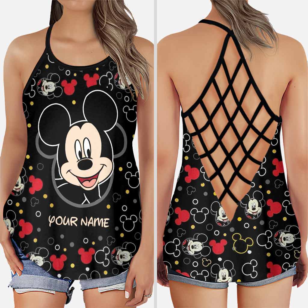 Lovely Mouse Ears - Personalized Mouse Cross Tank Top