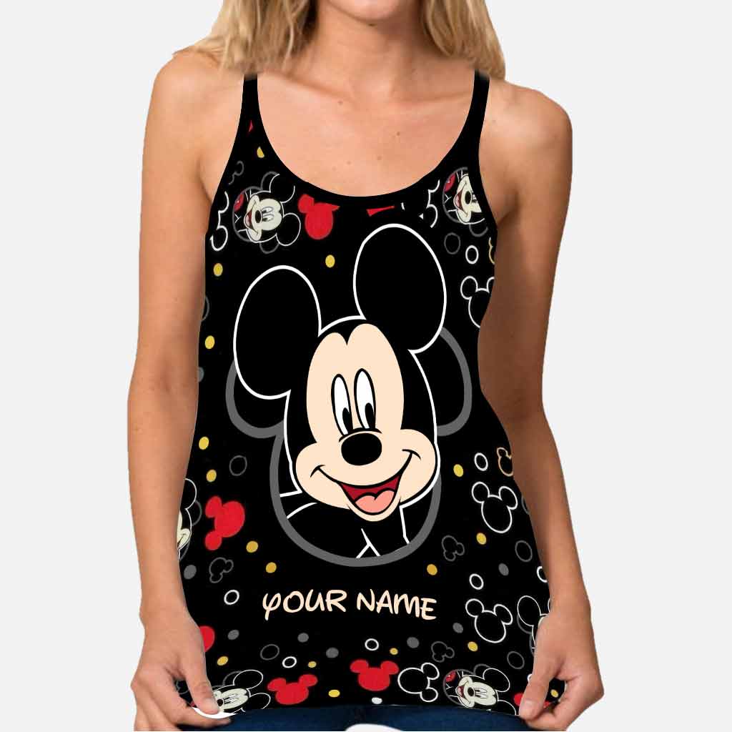 Lovely Mouse Ears - Personalized Mouse Cross Tank Top