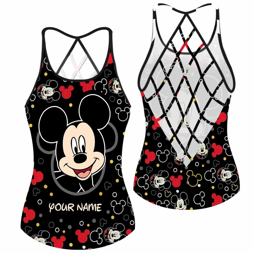 Lovely Mouse Ears - Personalized Mouse Cross Tank Top