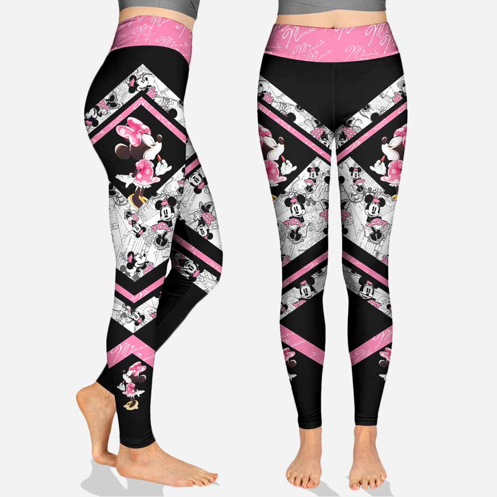 Cute Pink Mouse Ears - Personalized Mouse Hoodie and Leggings