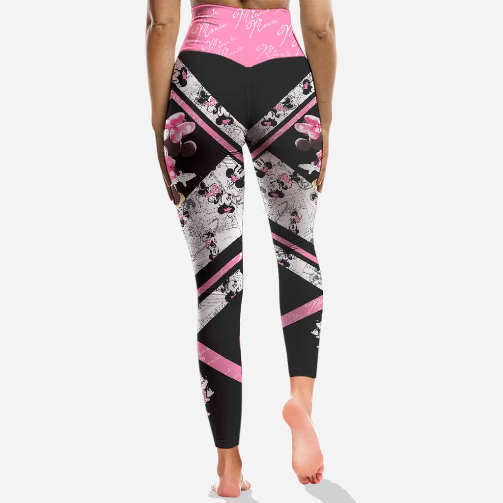 Cute Pink Mouse Ears - Personalized Mouse Hoodie and Leggings