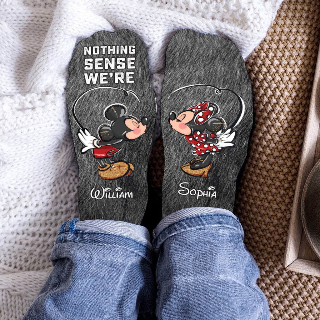 Nothing Makes Sense When We're Apart - Personalized Mouse Socks