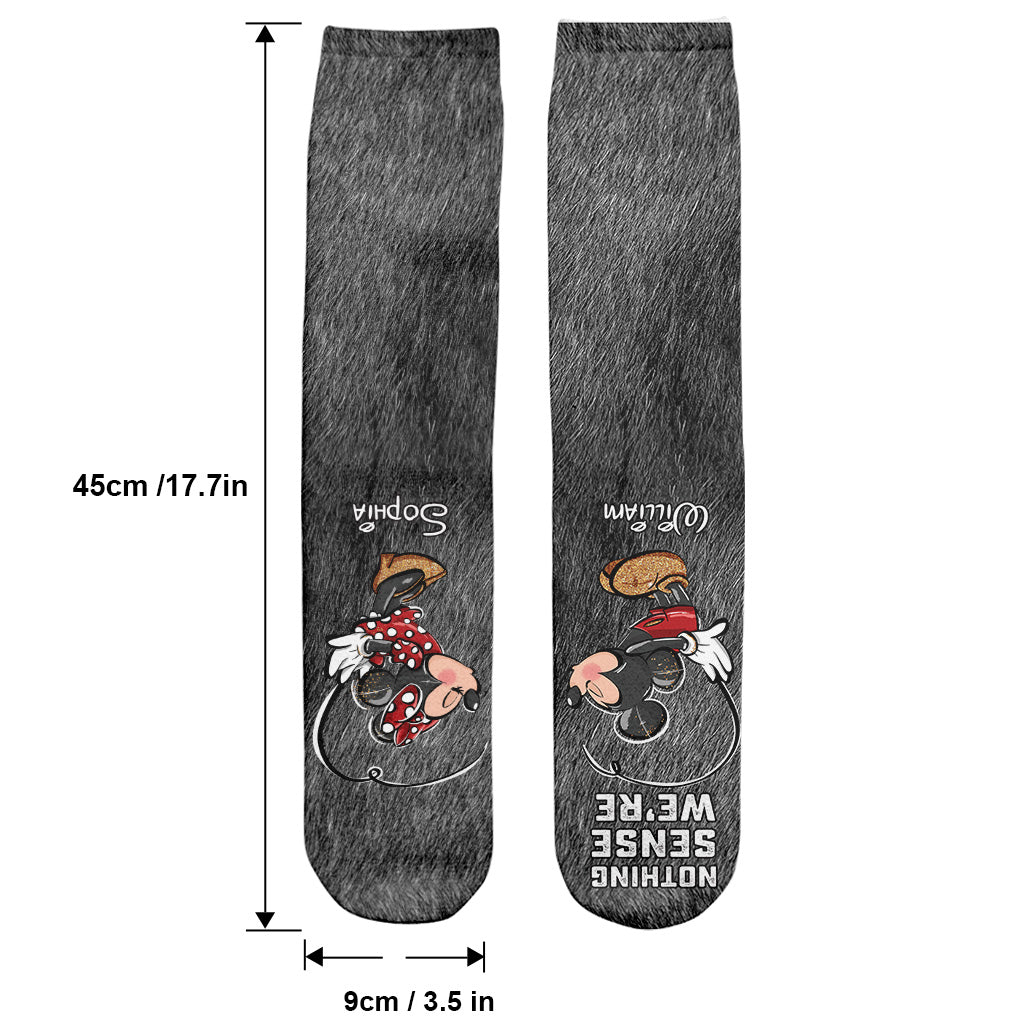 Nothing Makes Sense When We're Apart - Personalized Mouse Socks