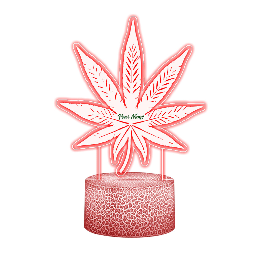 It's 420 Somewhere - Personalized Weed Shaped Plaque Light Base