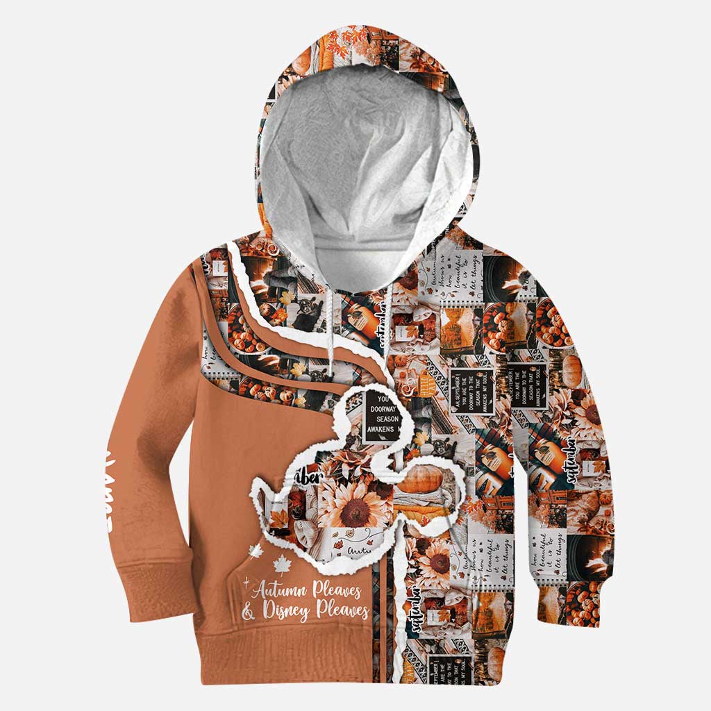 Autumn Leaves And Mouse Ears Please - Personalized Fall Mouse Hoodie and Leggings