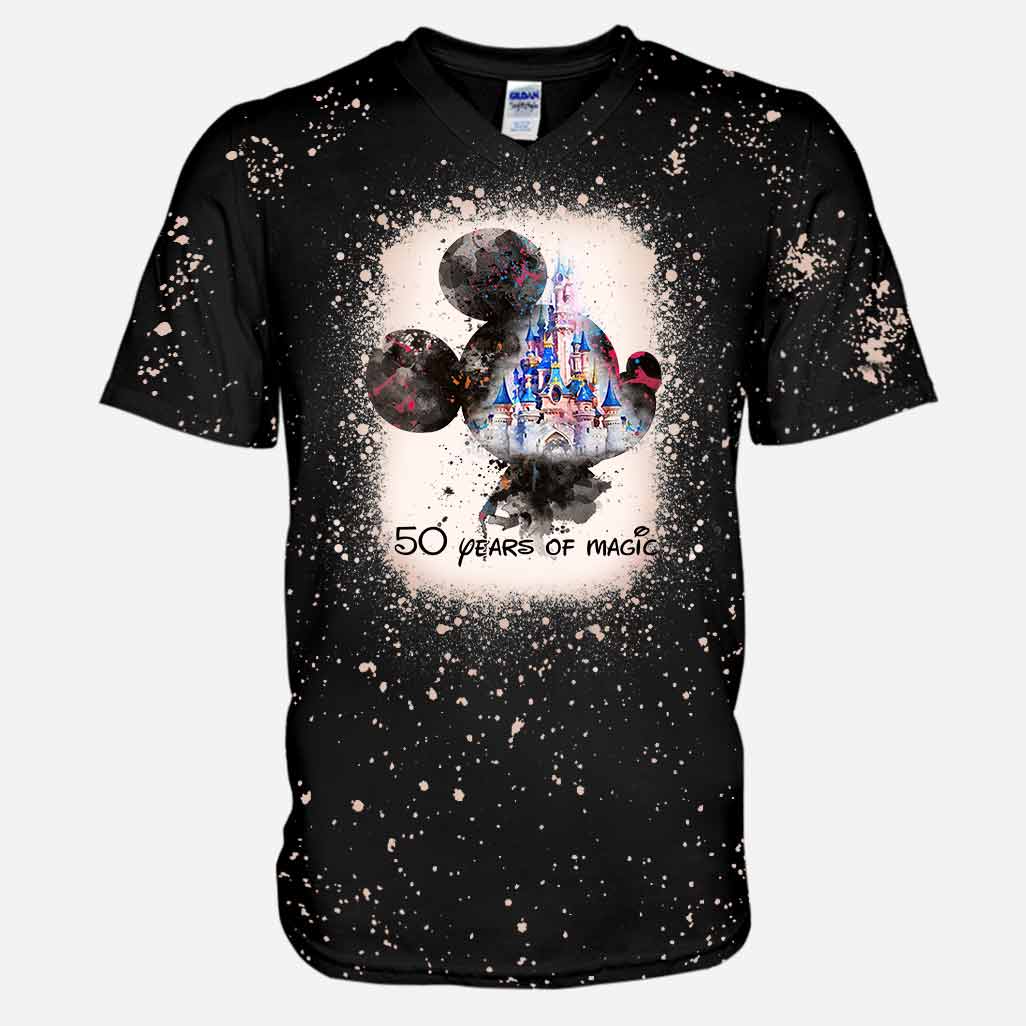 50 Years Of Magic - Mouse Handmade Bleached Shirts