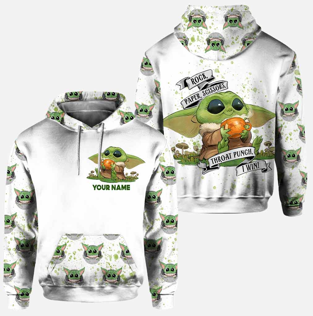 Rock Paper Scissors I Win - Personalized Hoodie And Leggings