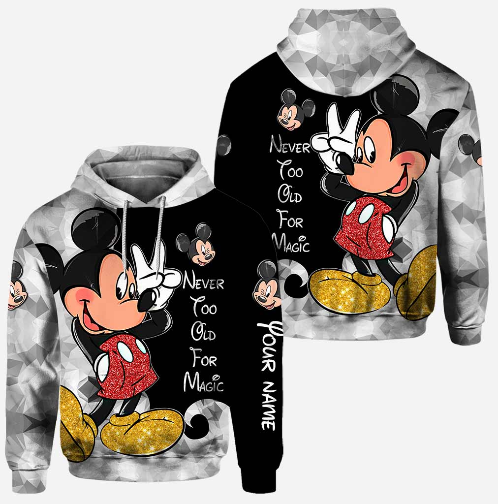 Never Too Old For Magic - Personalized Mouse Hoodie And Leggings