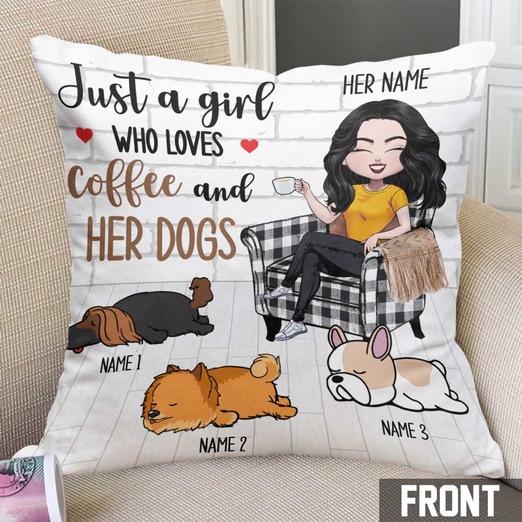 Just A Girl Who Loves Dog - Personalized Throw Pillow