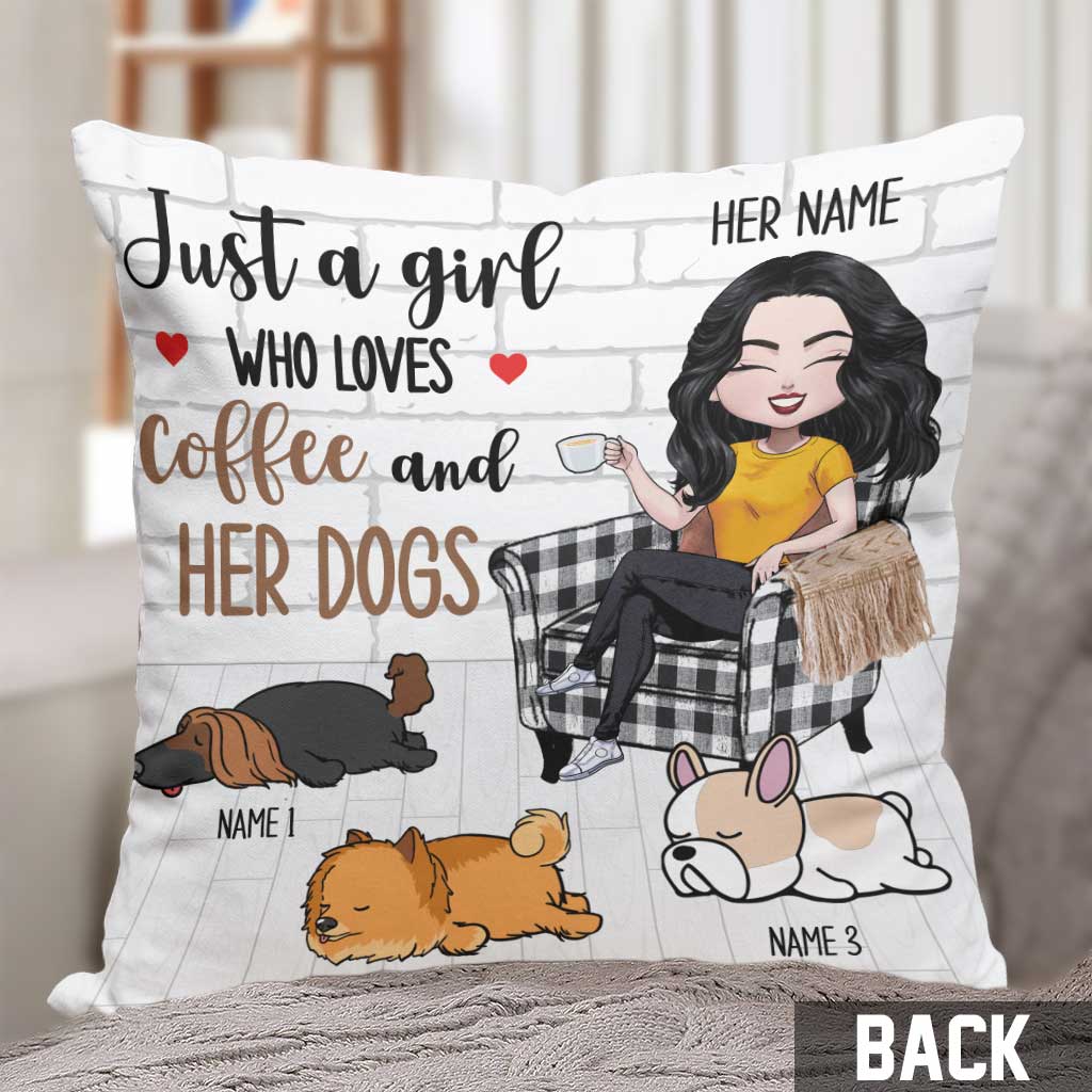 Just A Girl Who Loves Dog - Personalized Throw Pillow
