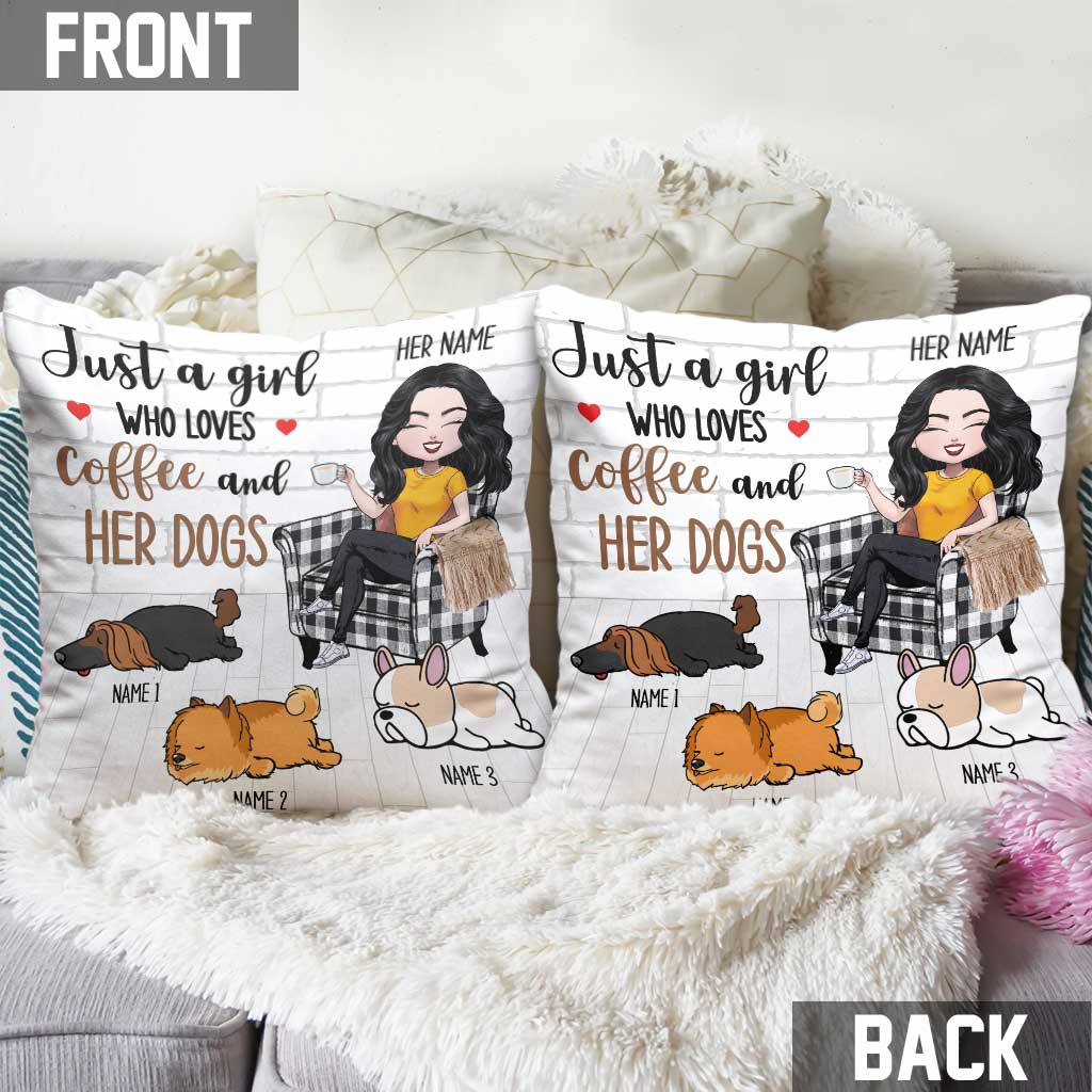 Just A Girl Who Loves Dog - Personalized Throw Pillow