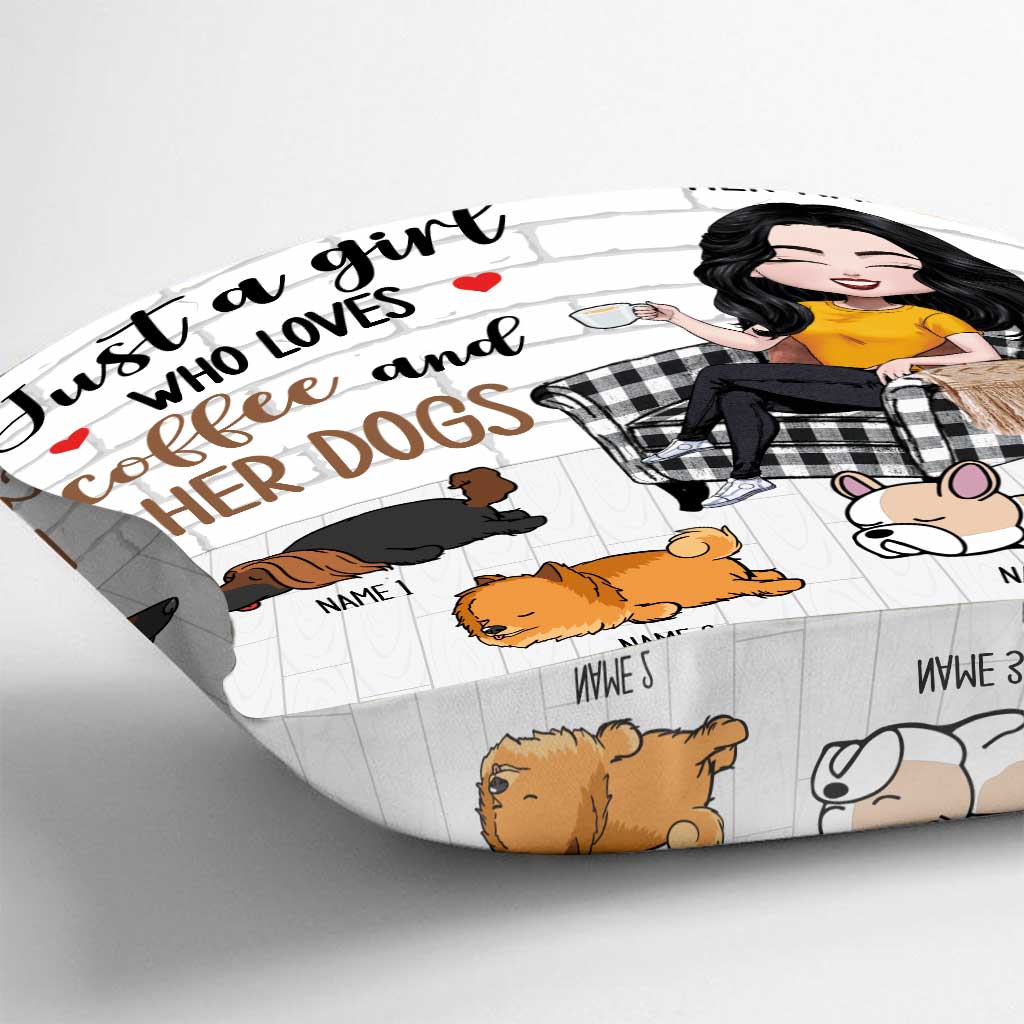 Just A Girl Who Loves Dog - Personalized Throw Pillow