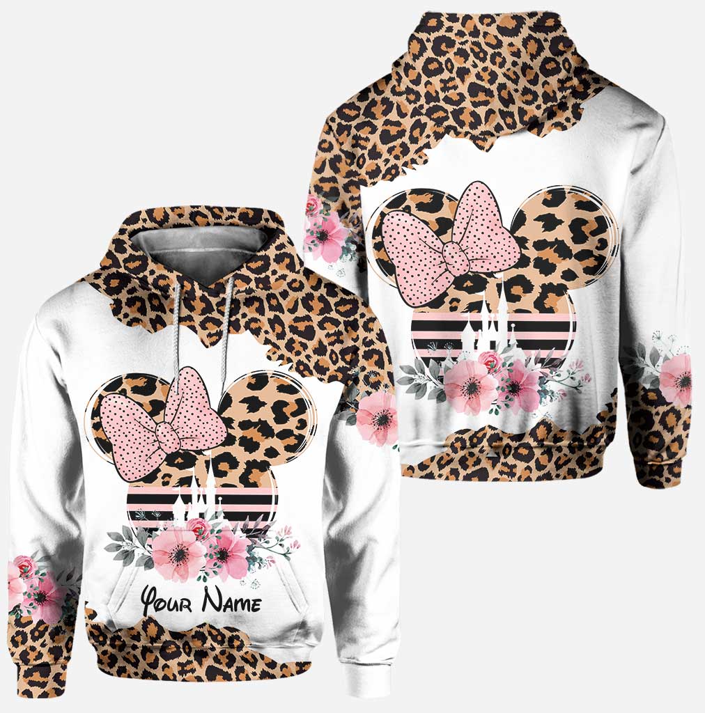Leopard Mouse Ears - Personalized Mother's Day Hoodie And Leggings