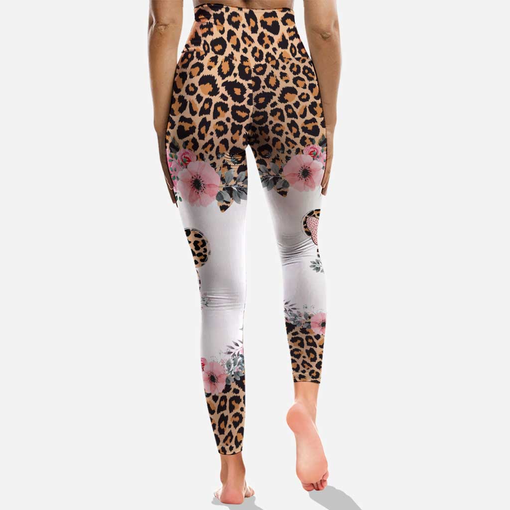 Leopard Mouse Ears - Personalized Mother's Day Hoodie And Leggings