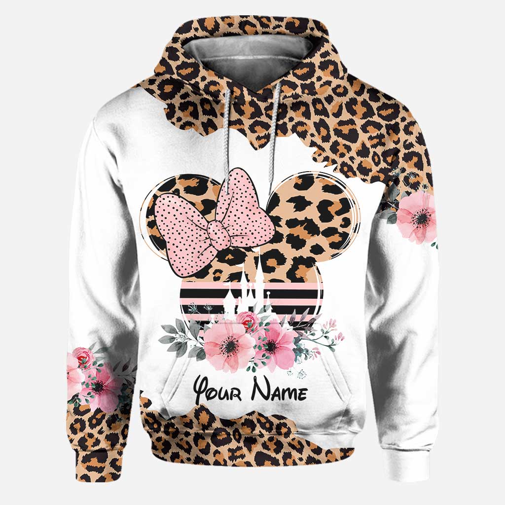 Leopard Mouse Ears - Personalized Mother's Day Hoodie And Leggings
