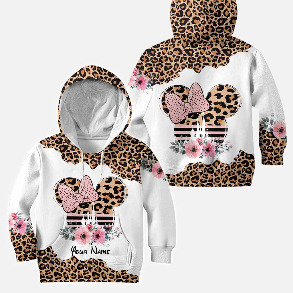 Leopard Mouse Ears - Personalized Mother's Day Hoodie And Leggings