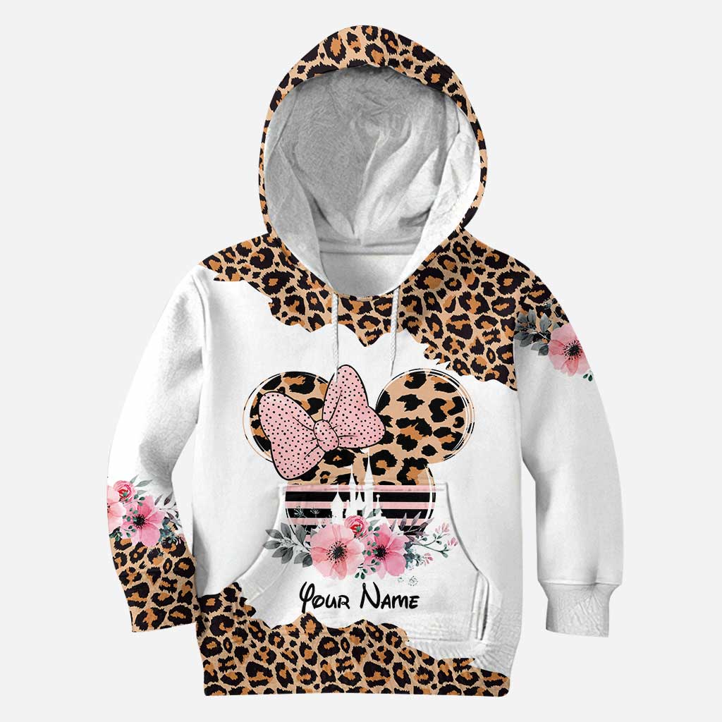 Leopard Mouse Ears - Personalized Mother's Day Hoodie And Leggings