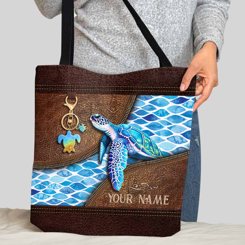 Salty Lil' Beach - Turtle Personalized Tote Bag