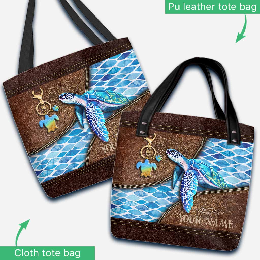 Salty Lil' Beach - Turtle Personalized Tote Bag