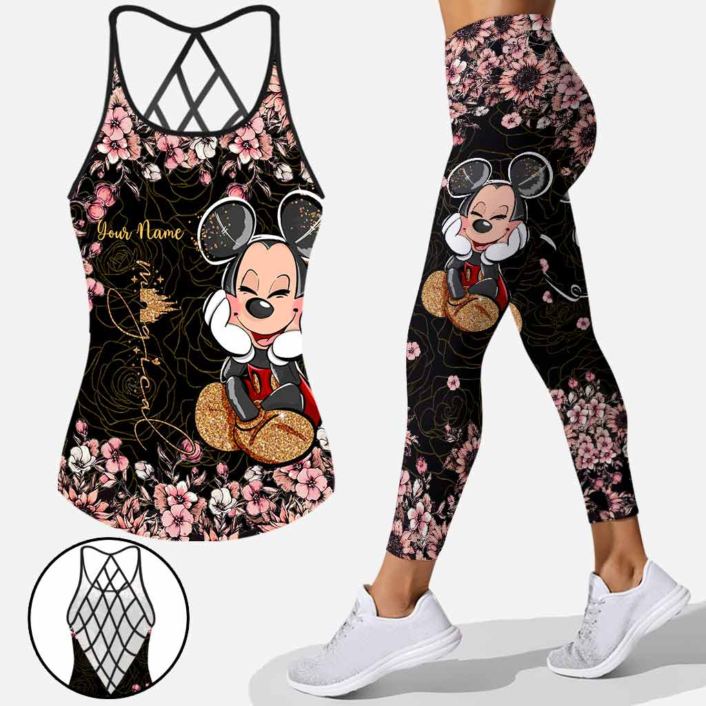 Magic Mouse Ears - Personalized Cross Tank Top and Leggings