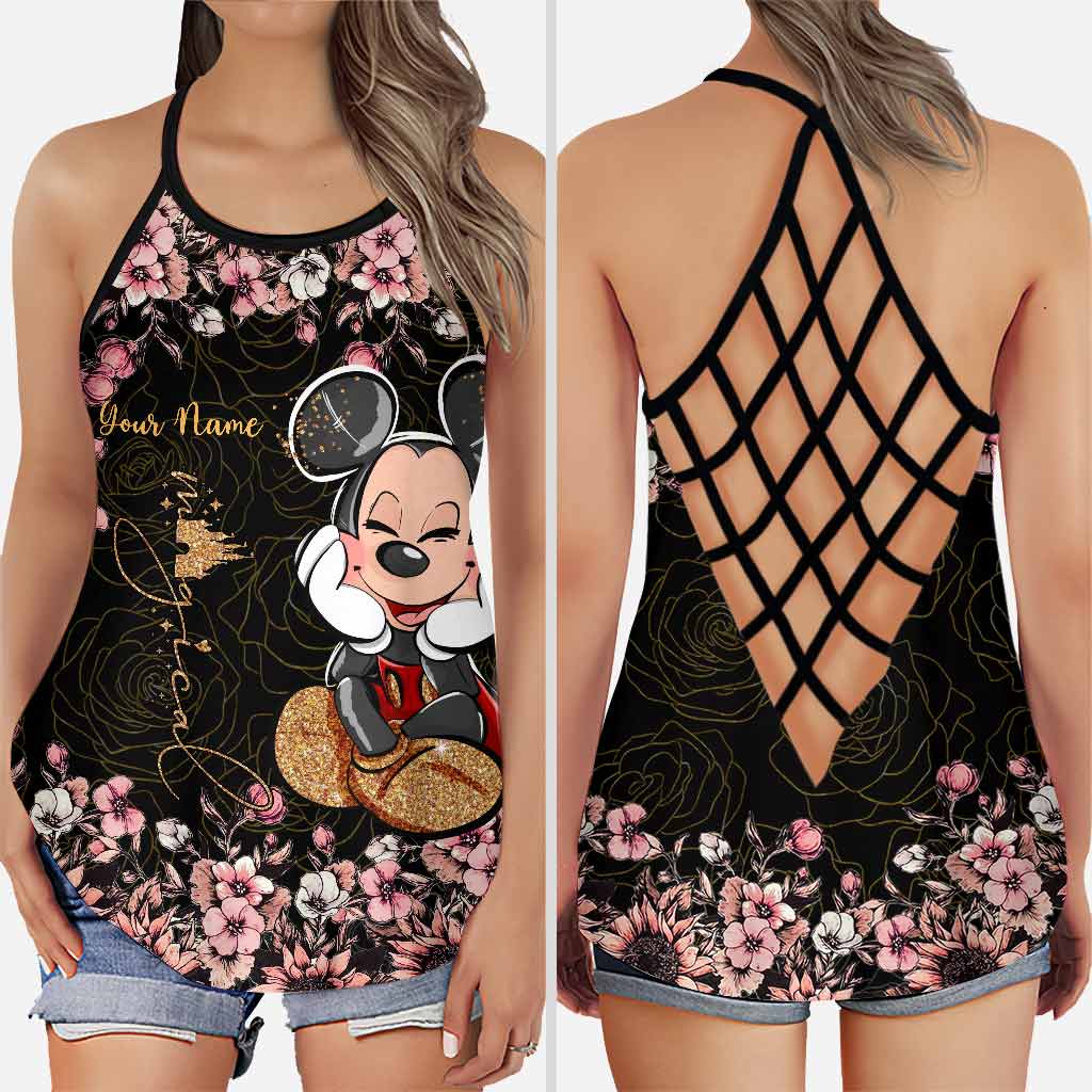 Magic Mouse Ears - Personalized Cross Tank Top and Leggings