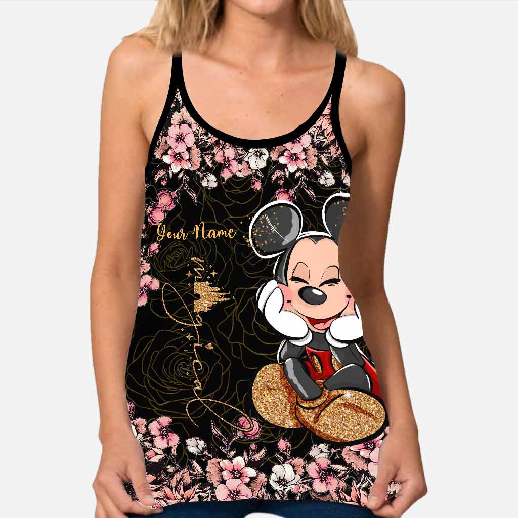 Magic Mouse Ears - Personalized Cross Tank Top and Leggings