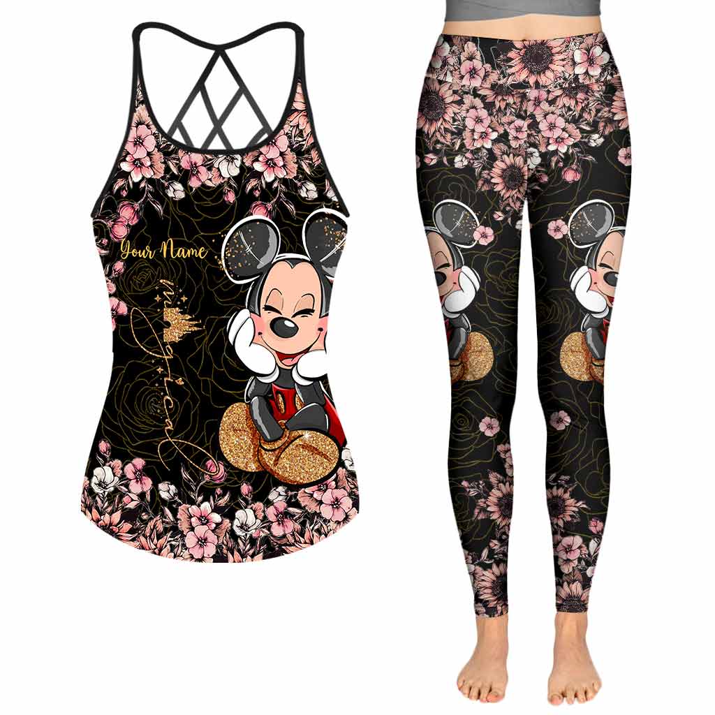 Magic Mouse Ears - Personalized Cross Tank Top and Leggings