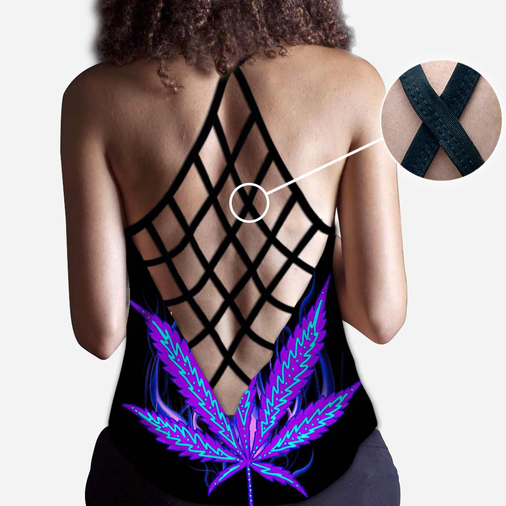 Not Like Other Girls - Weed Cross Tank Top and Leggings