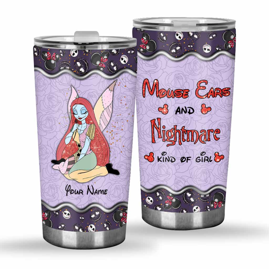 Mouse Ears And Nightmare - Personalized Tumbler