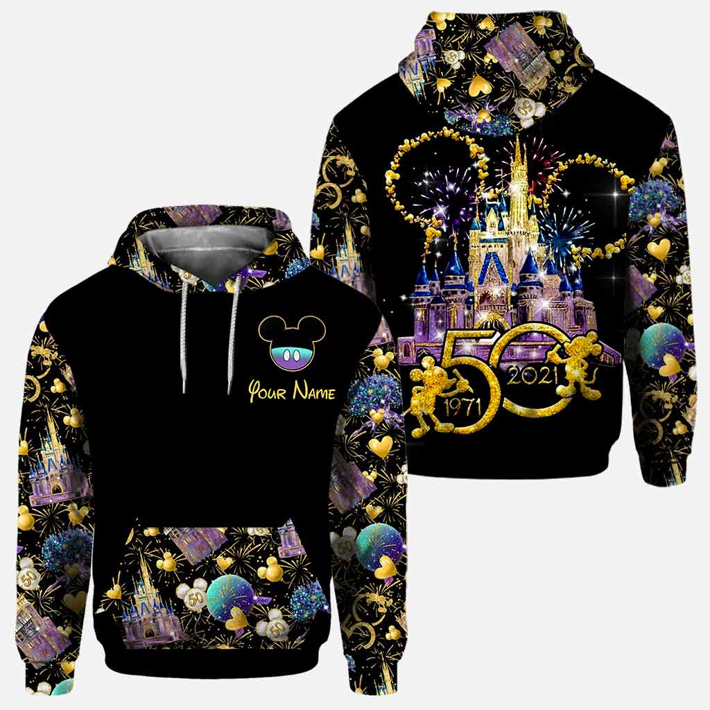 50th Anniversary Magic Kingdom - Personalized Mouse All Over T-shirt and Hoodie